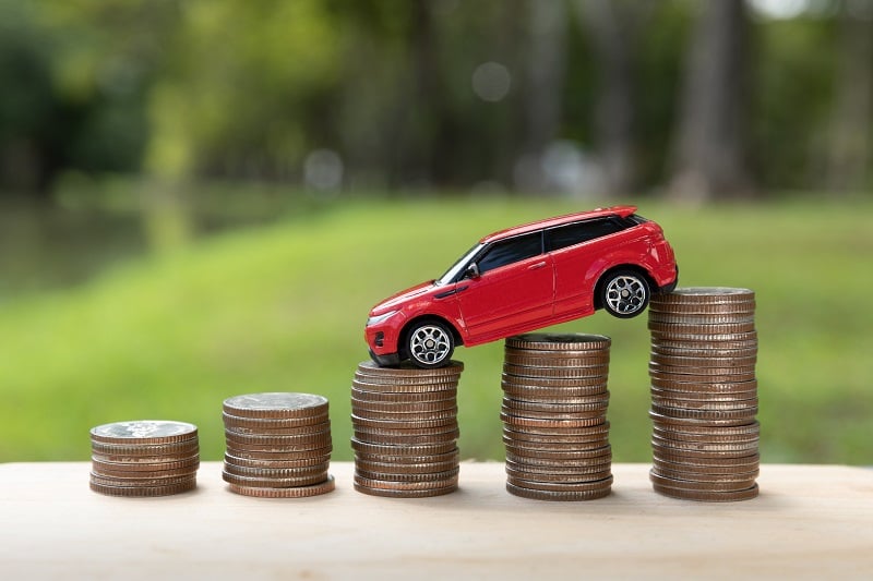 Saving Money For Car Or Trade Car For Cash, Finance Concept