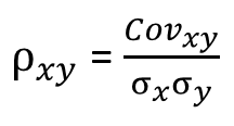 formula correlación