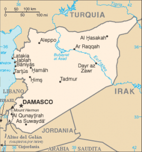 mapa de siria