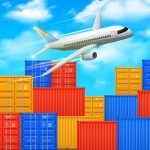 Express Shipping Cargo Container Poster