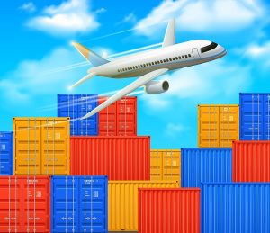 Express Shipping Cargo Container Poster