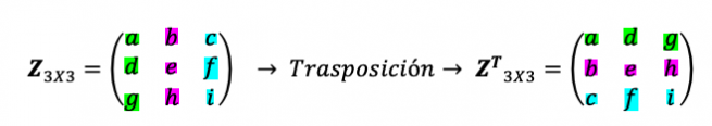 ¿Qué Es Una Matriz Traspuesta? Ejemplos Y Propiedades