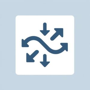 Dall·e 2024 05 10 11.02.06 Minimalistic Square Image In Shades Of Blue Depicting A Simple Representation Of The Economic Concept 'supply Shifts'. The Design Should Clearly Conve