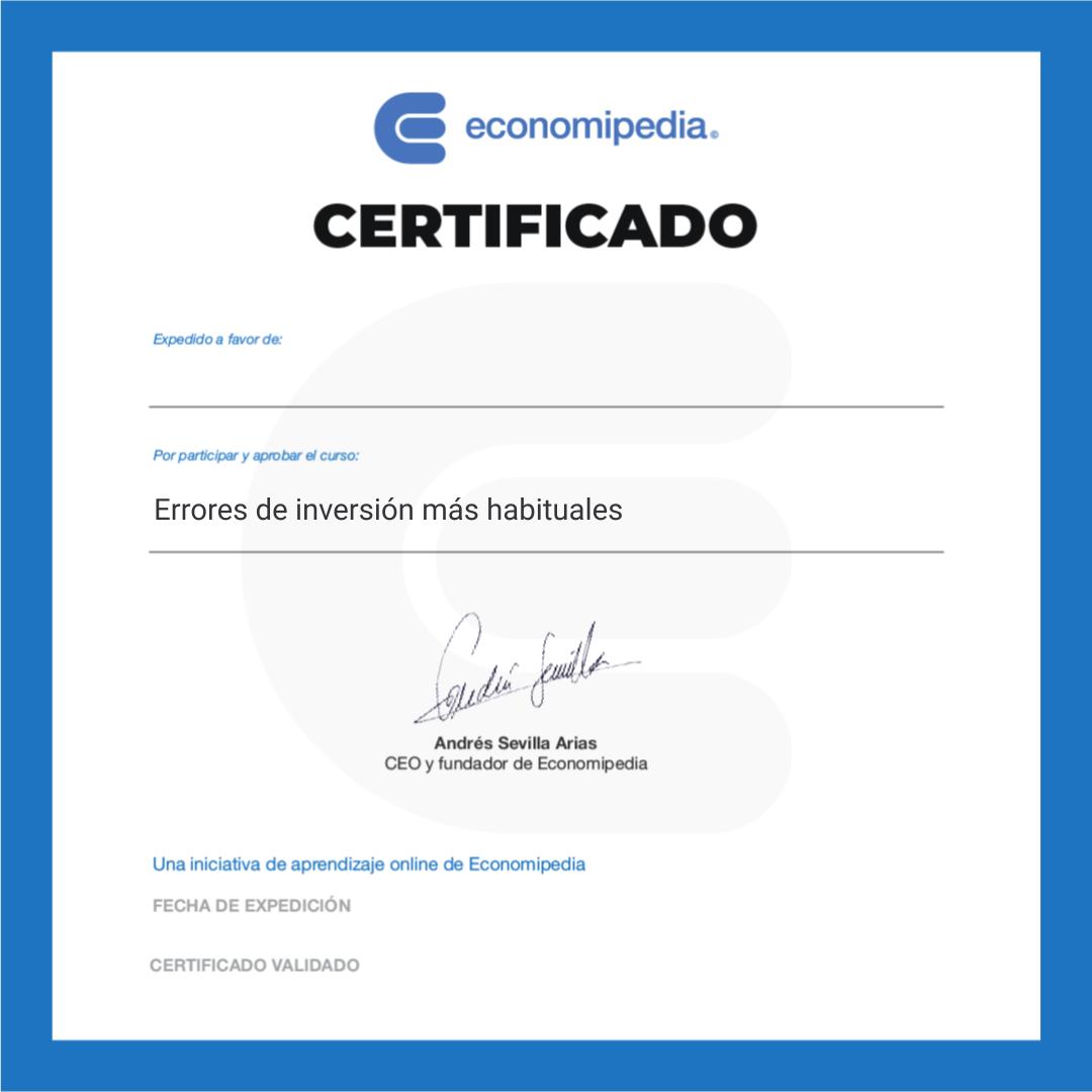 Diploma Errores De Inversión