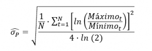 Formula Volatilidad De Parkinson 1