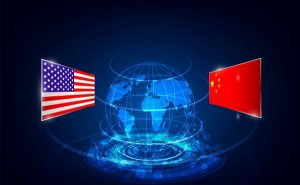 Usa And China Trade War. Of Global Business Concept. Vector Illu