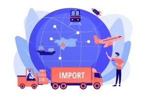Import Of Goods And Services Concept Vector Illustration