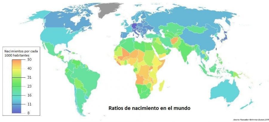 Nacimientos en el mundo por países