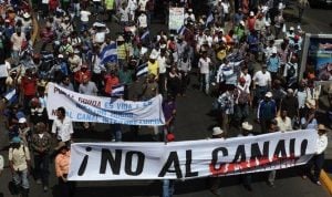 Marchers protest canal project in Nicaragua