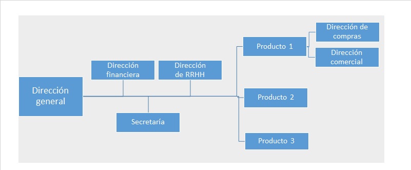 Tipos De Organigramas Organigrama Por Producto | CLOUD HOT GIRL