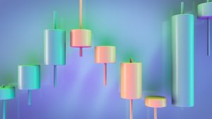 Volatile Chart Bars Close Up