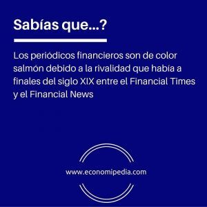 Periódicos financieros color salmón