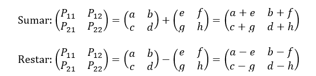 Suma Y Resta De Matrices