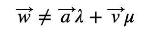 Vector W Diferente De Combinación Lineal