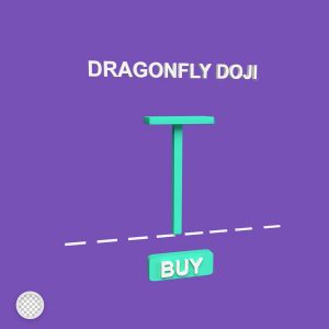 Candlestick Trading Patterns Dragonfly Doji 3d Rendering Illustration