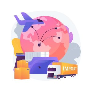 Import Of Goods And Services Abstract Concept Vector Illustration.